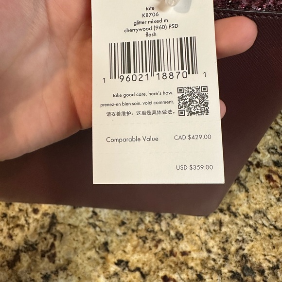 Kate Spade Plum and Pink Tote Bag - Picture 5 of 12